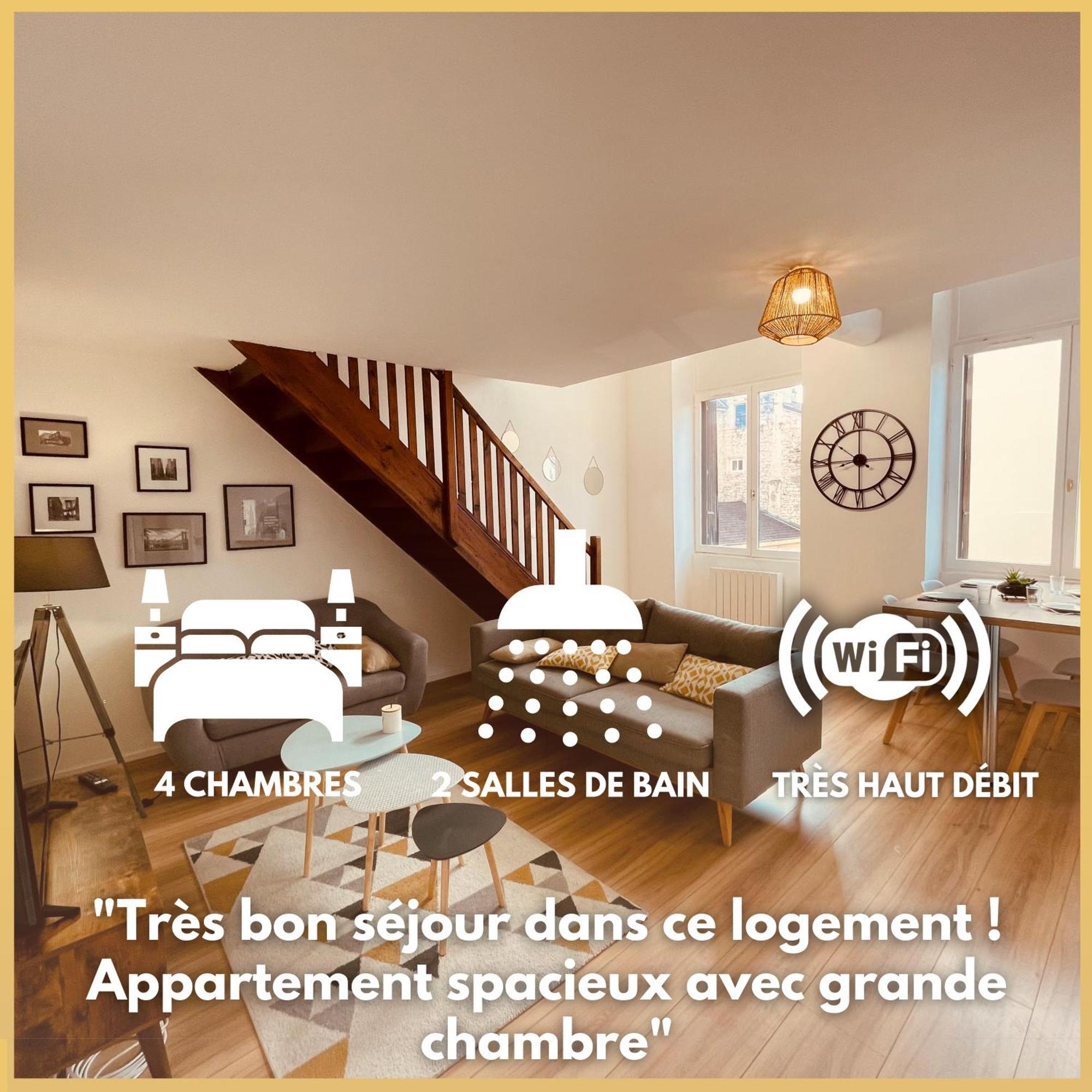 Bel Appart' 4 Chambres Duplex Durafour Saint-Etienne  Eksteriør bilde